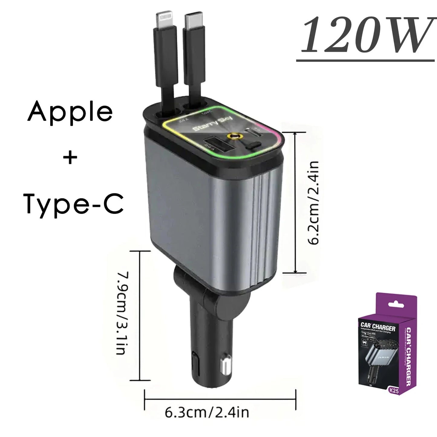 Dabfavshop Best Retractable Charger for Cars